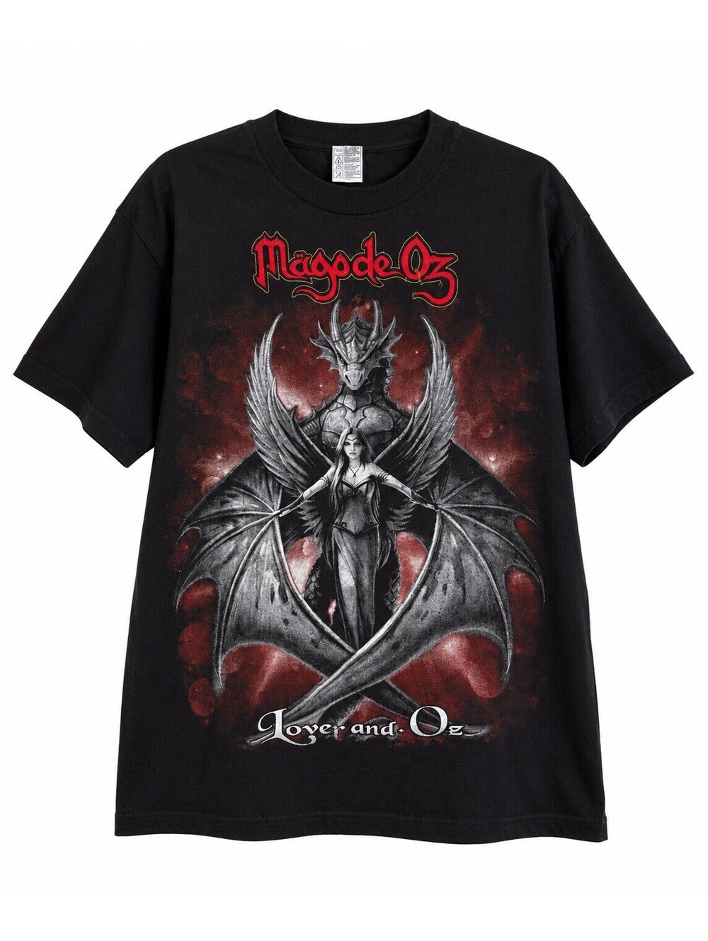 Rare Mago De Oz band 90s Retro style Black T shirt Classic style